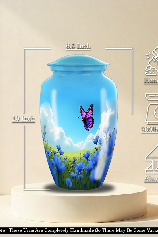 Pink Butterfly Cremation Urn