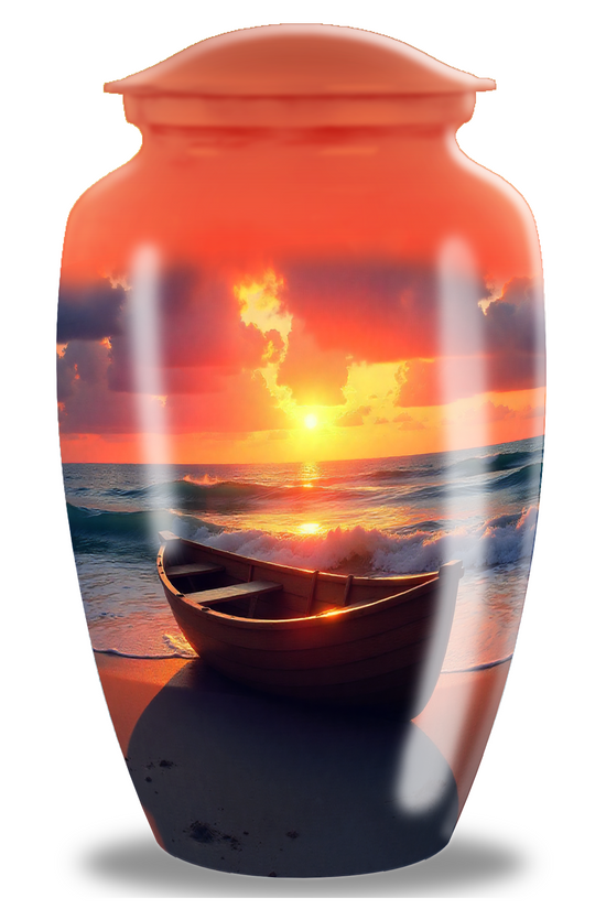 Beach Cremation Urn For Adult Human Ashes - Sunset Urn For Ashes