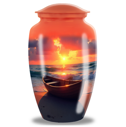 Beach Cremation Urn For Adult Human Ashes - Sunset Urn For Ashes