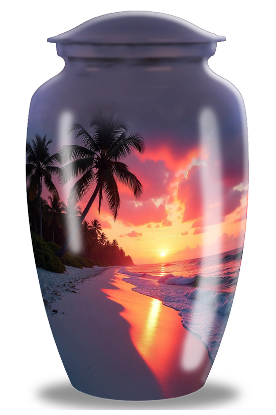 Beach Sunset Cremation Urn