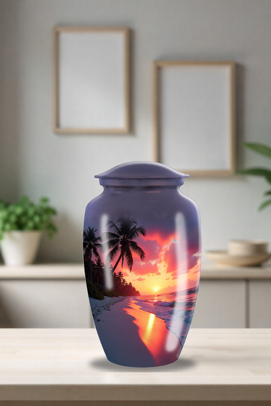 Beach Sunset Cremation Urn