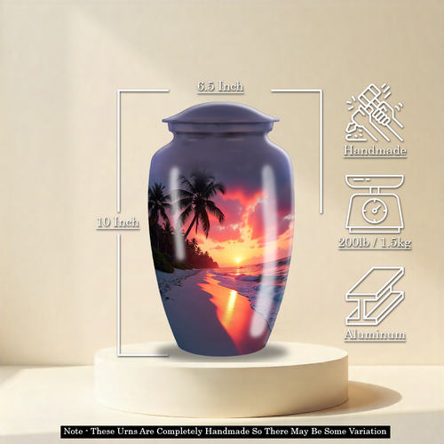 Beach Sunset Cremation Urn