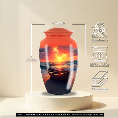 Beach Cremation Urn For Adult Human Ashes - Sunset Urn For Ashes