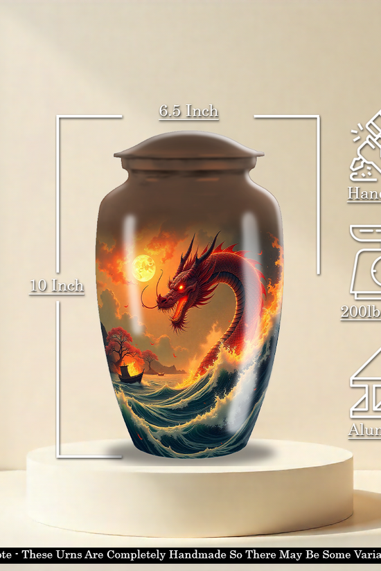 Red Dragon Cremation Urn 