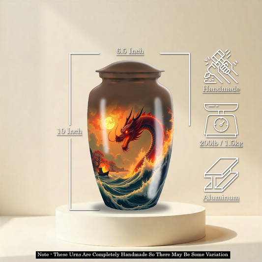 Red Dragon Cremation Urn 