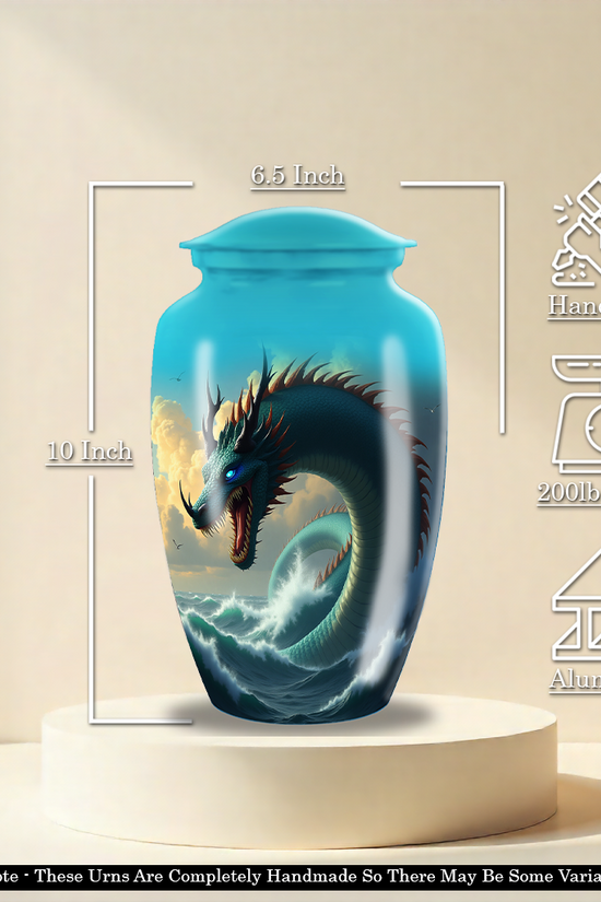 Colossal Sea Dragon Large Cremation Urn For Adult Human Ashes Male
