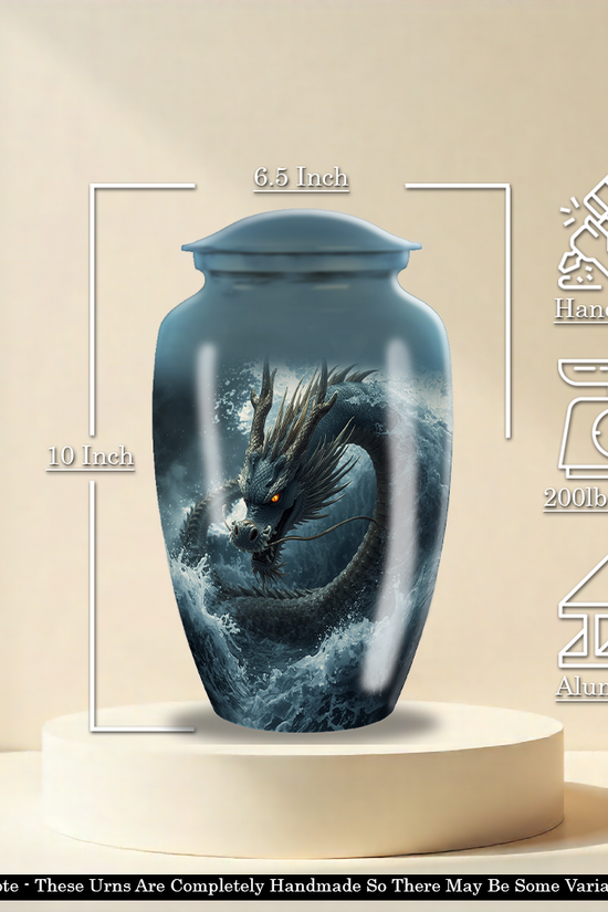 Japanese Sea Dragon Large Cremation Urn For Human Ashes Dad