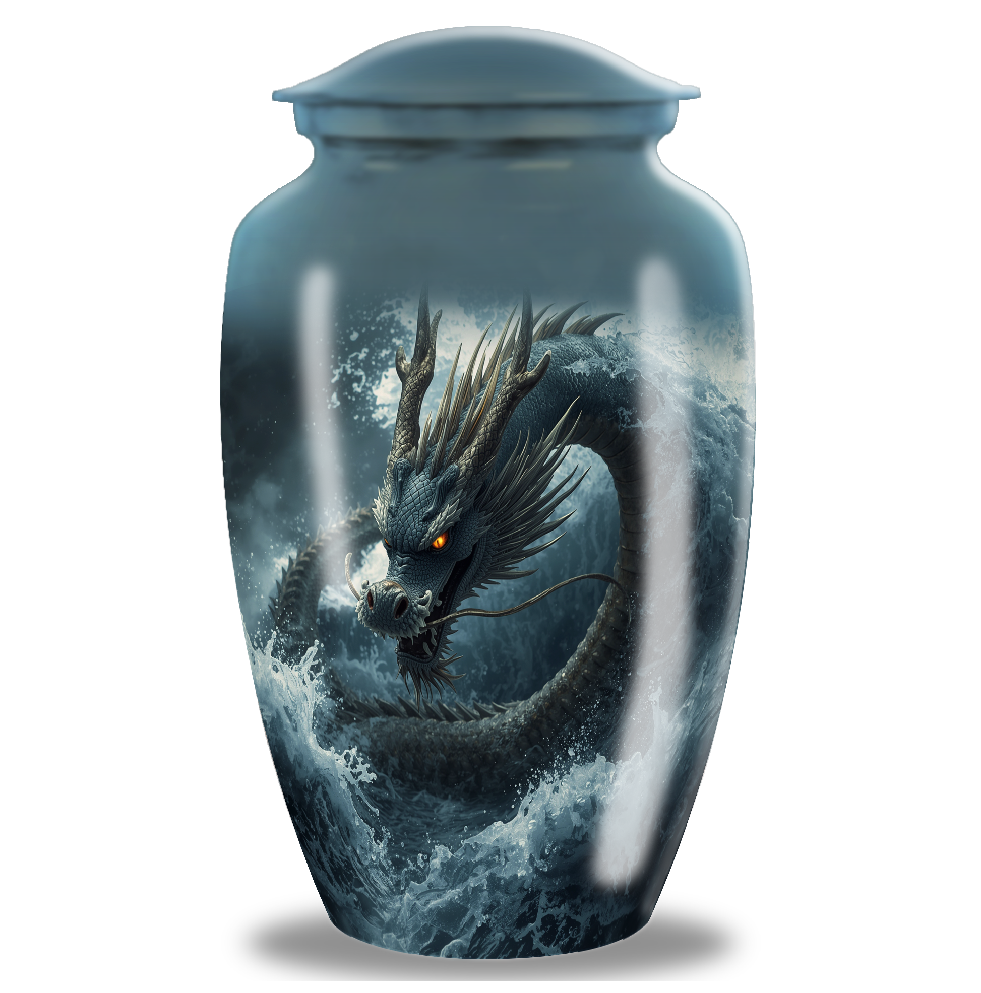 Japanese Sea Dragon Large Cremation Urn For Human Ashes Dad