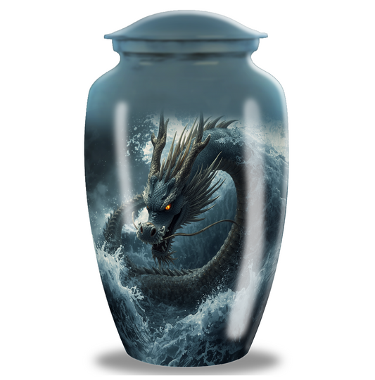 Japanese Sea Dragon Large Cremation Urn For Human Ashes Dad