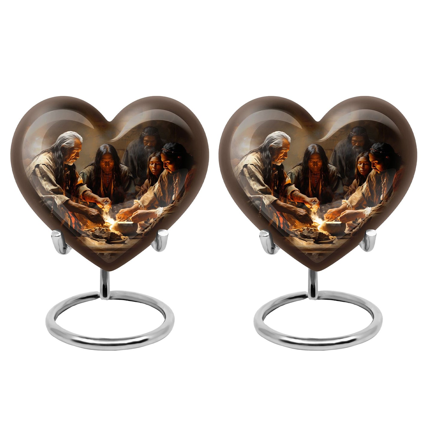 Heart Shape  Keepsake Urn Pack of 2