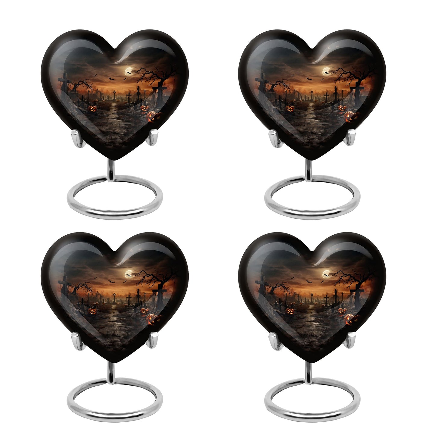 Heart Shape  Keepsake Urn Pack of 4