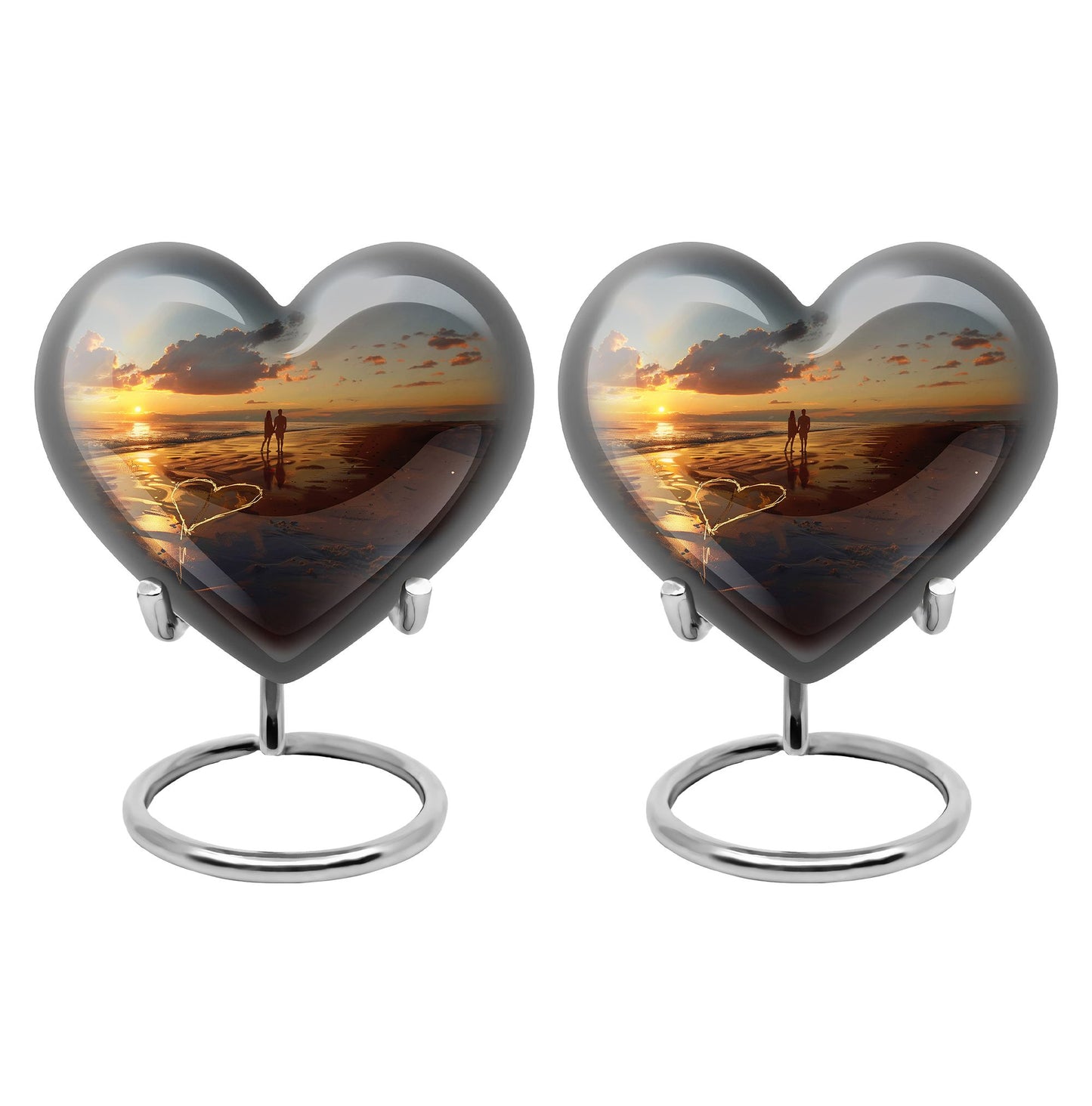 Heart Shape  Keepsake Urn Pack of 2