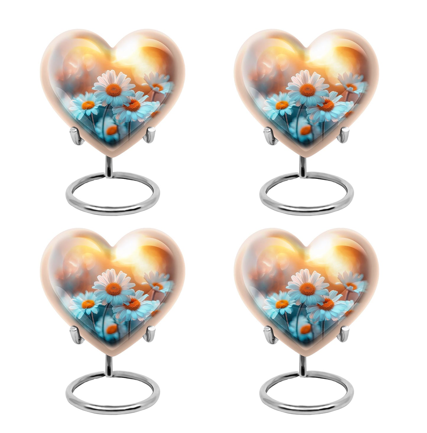 Heart Shape  Keepsake Urn Pack of 4