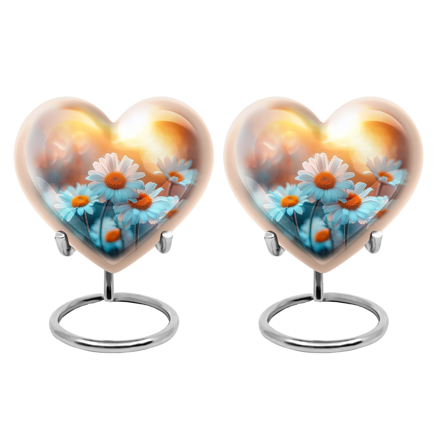 Heart Shape  Keepsake Urn Pack of 2