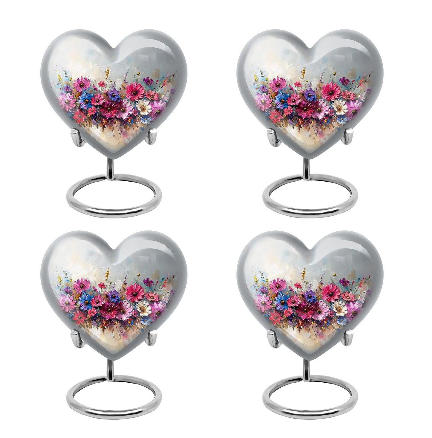 Heart Shape  Keepsake Urn Pack of 4