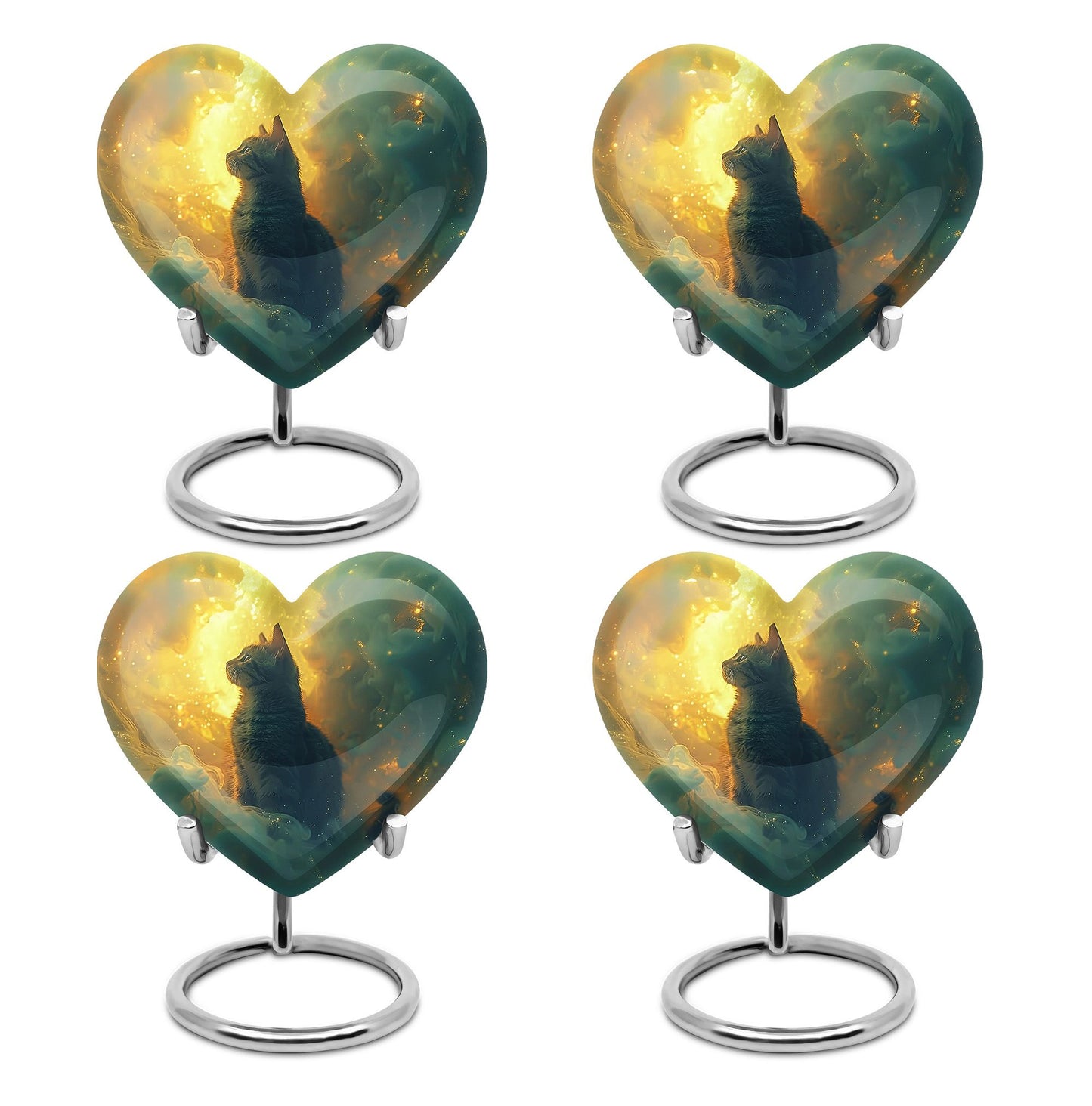 Heart Shape  Keepsake Urn Pack of 4