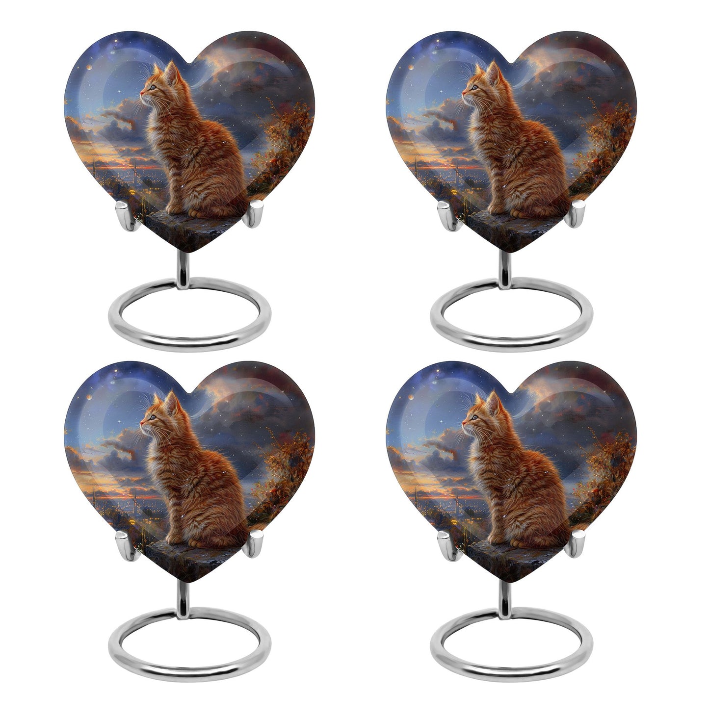 Heart Shape  Keepsake Urn Pack of 4