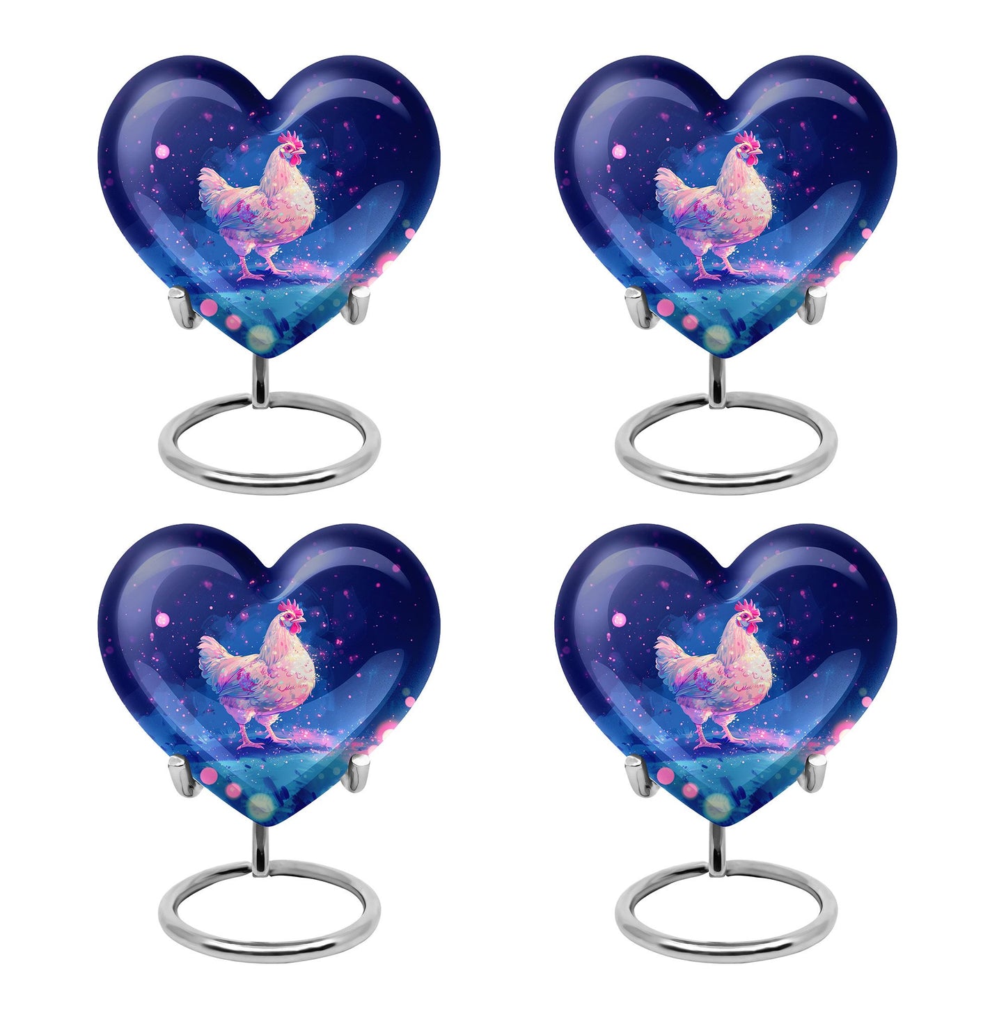 Heart Shape  Keepsake Urn Pack of 4