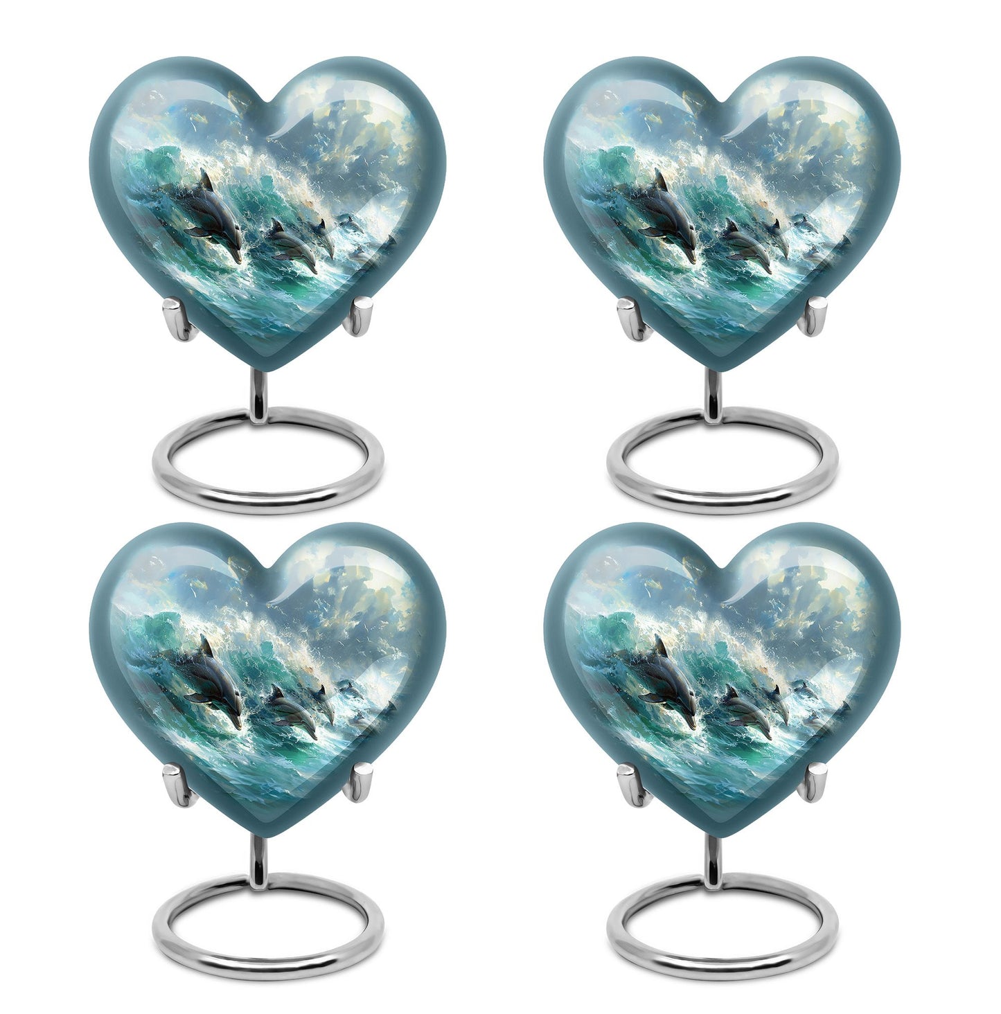 Heart Shape  Keepsake Urn Pack of 4