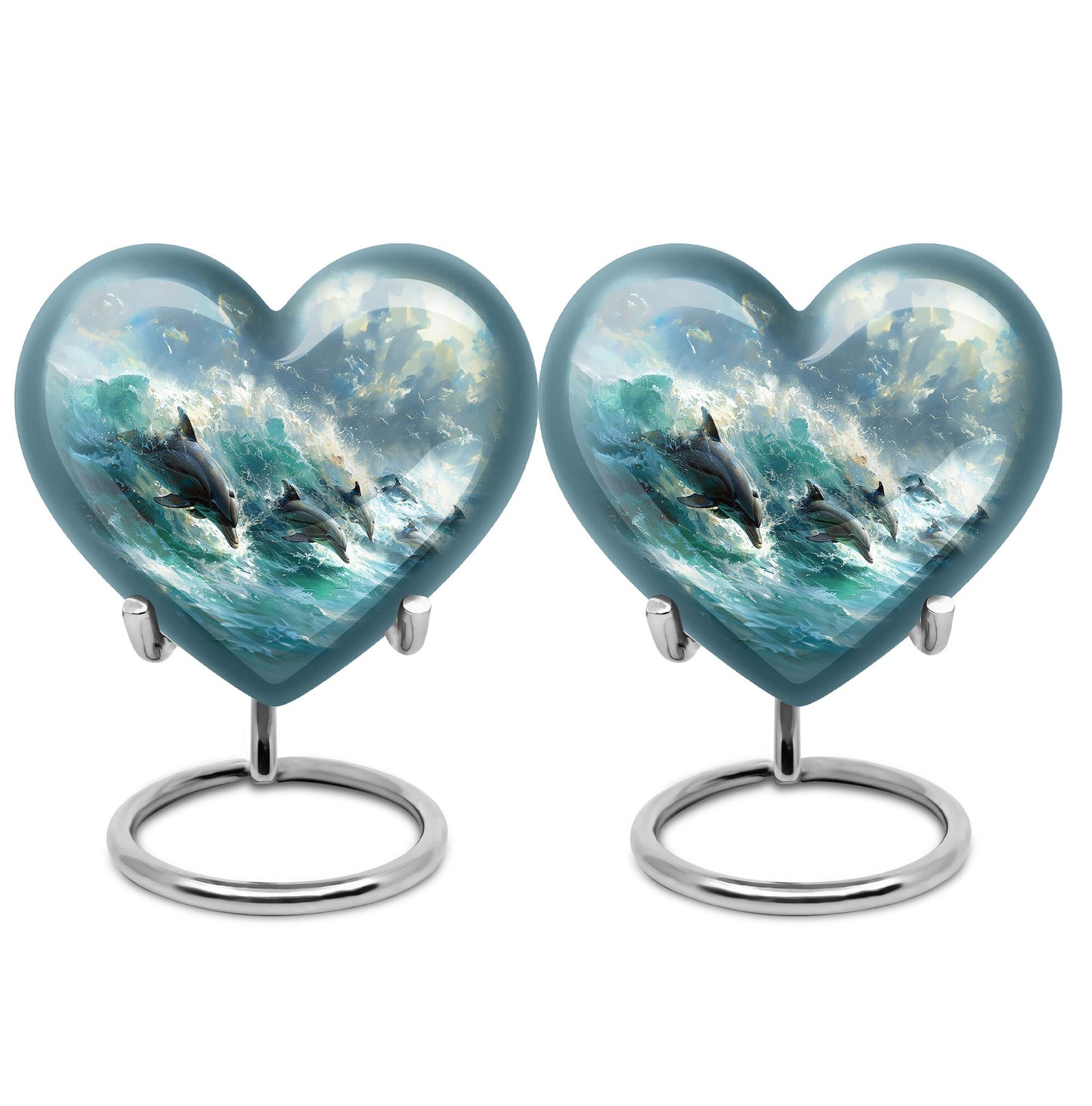 Heart Shape  Keepsake Urn Pack of 2