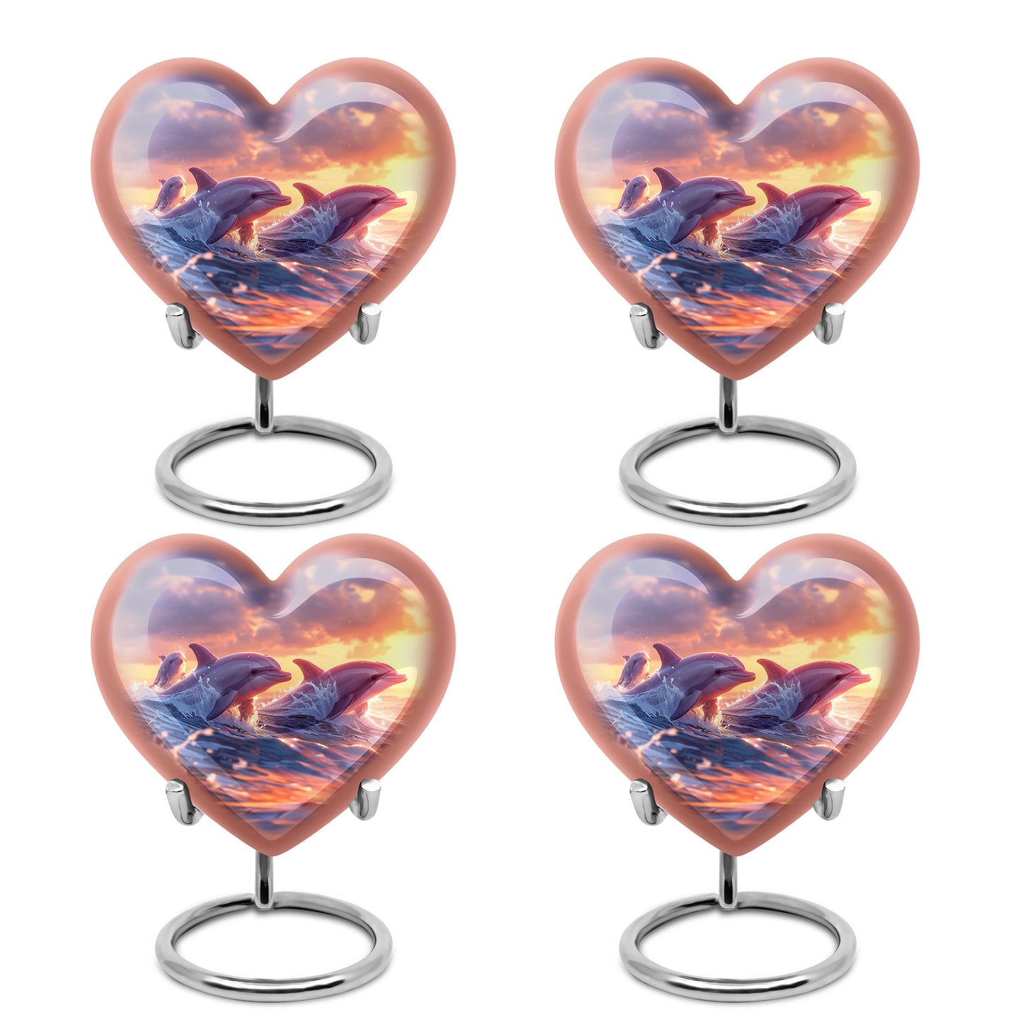 Heart Shape  Keepsake Urn Pack of 4