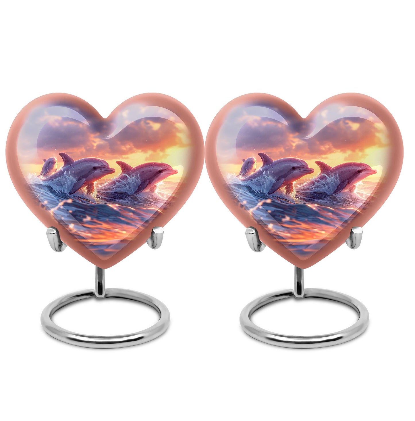 Heart Shape  Keepsake Urn Pack of 2