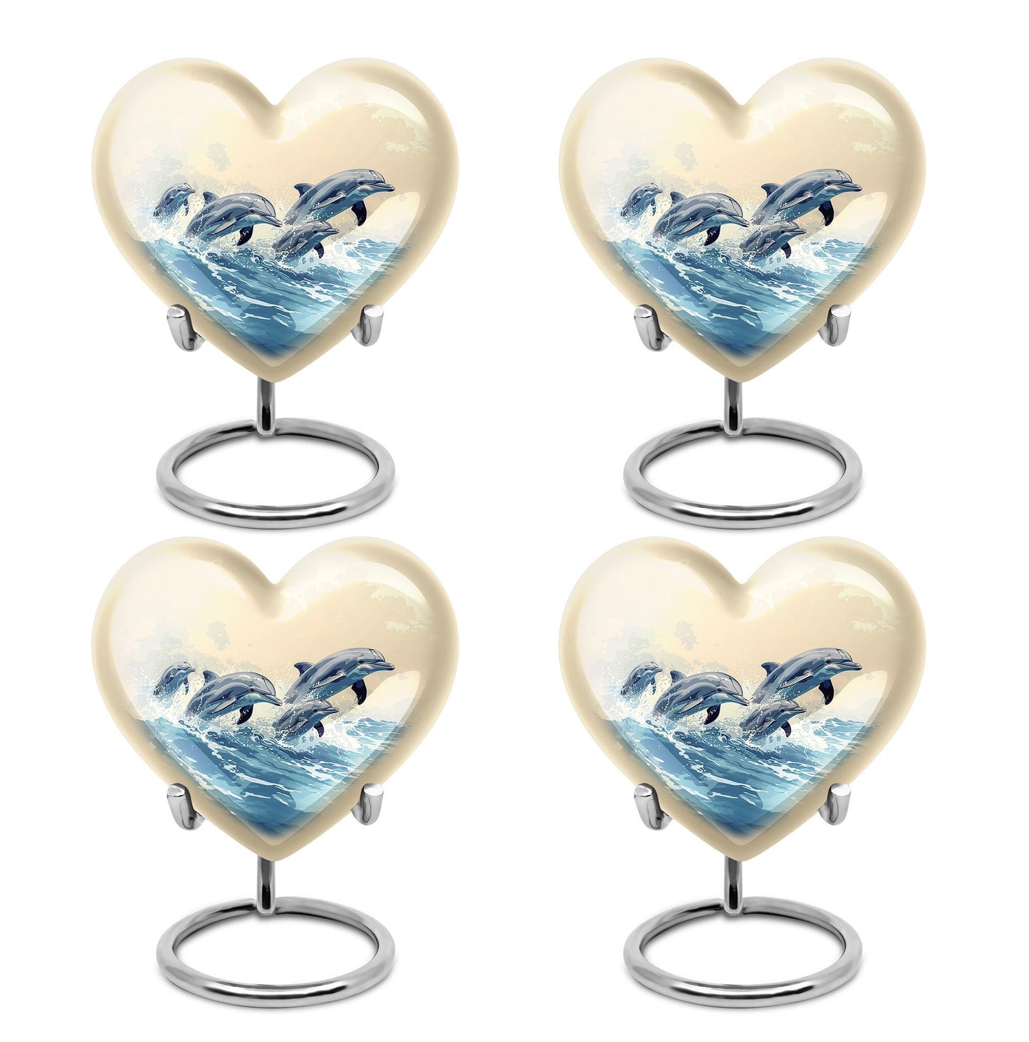 Heart Shape  Keepsake Urn Pack of 4