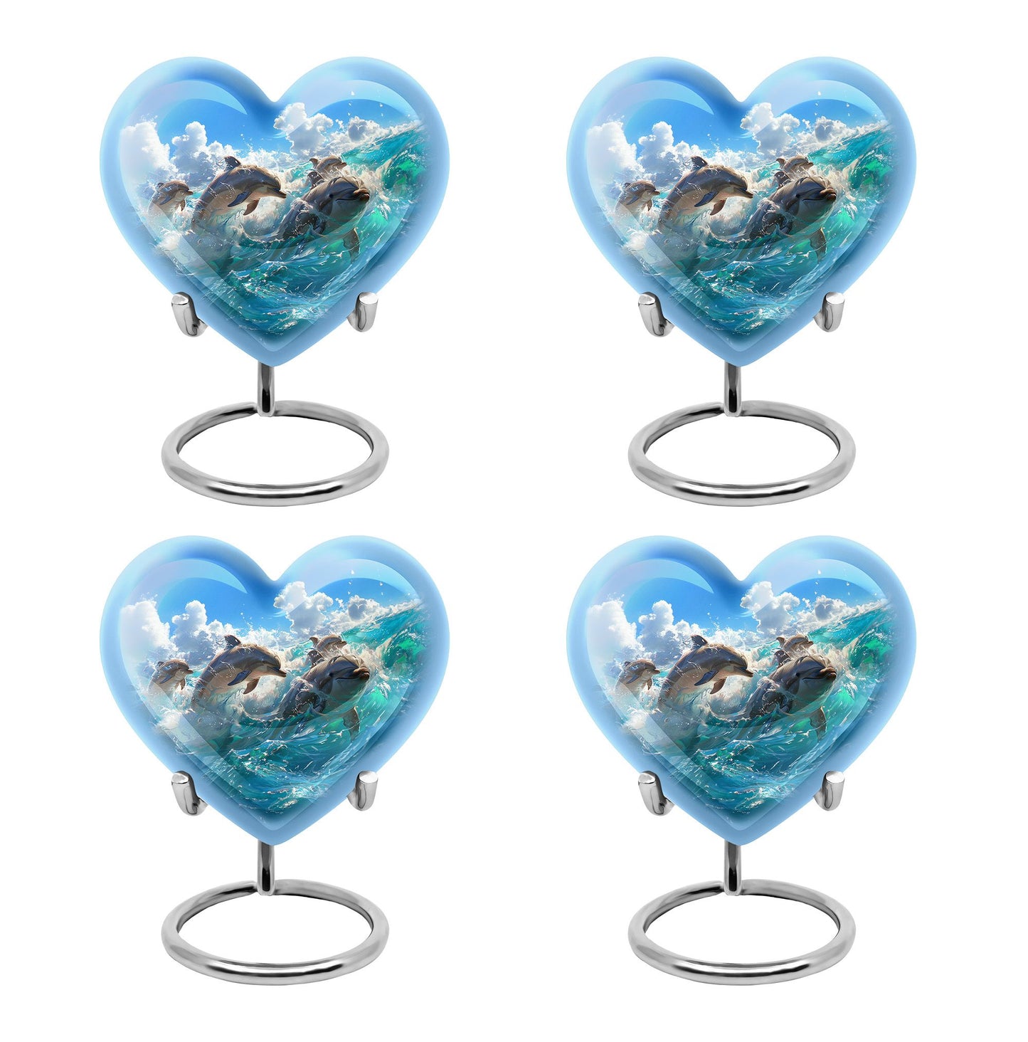 Heart Shape  Keepsake Urn Pack of 4