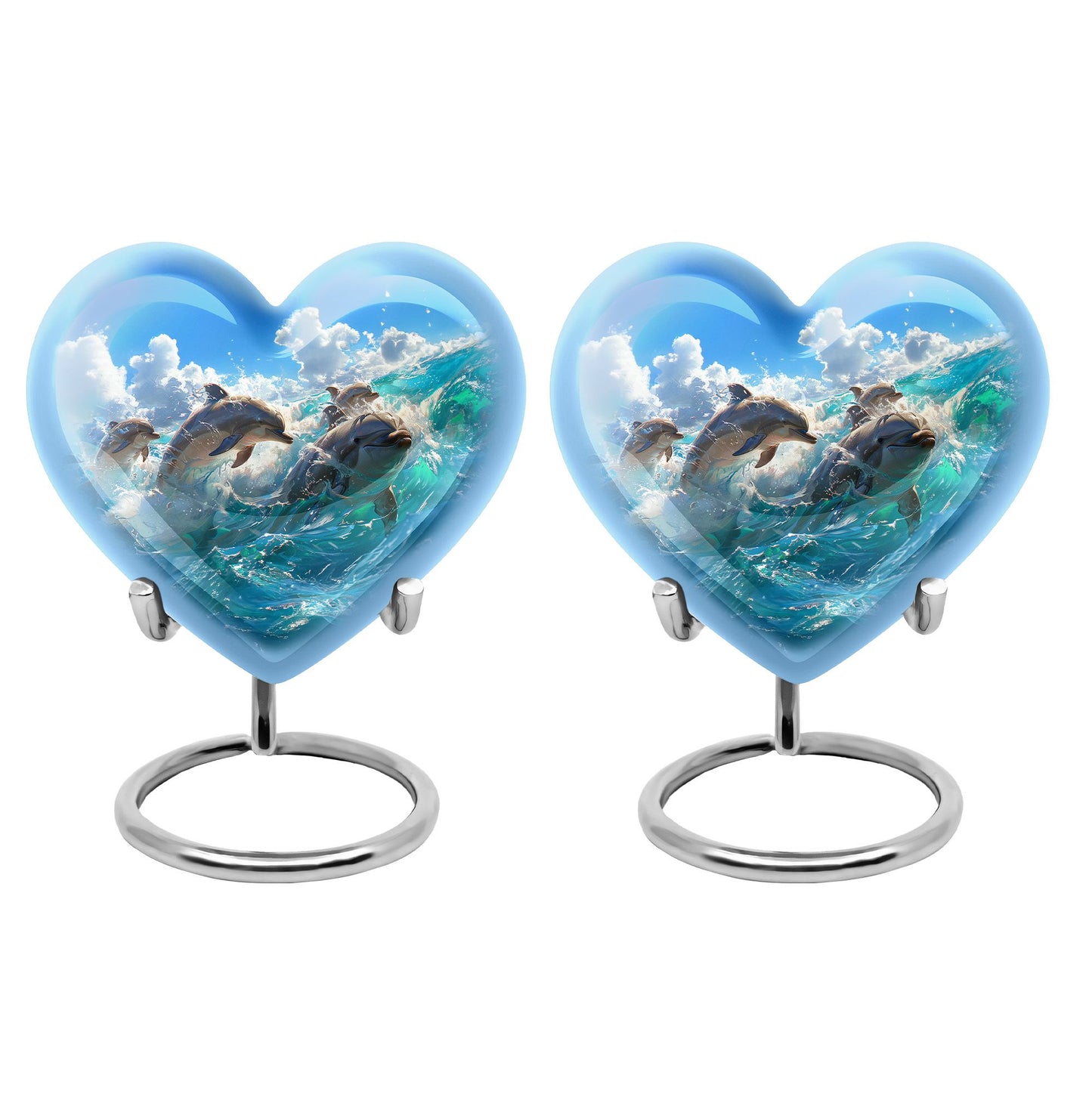 Heart Shape  Keepsake Urn Pack of 2