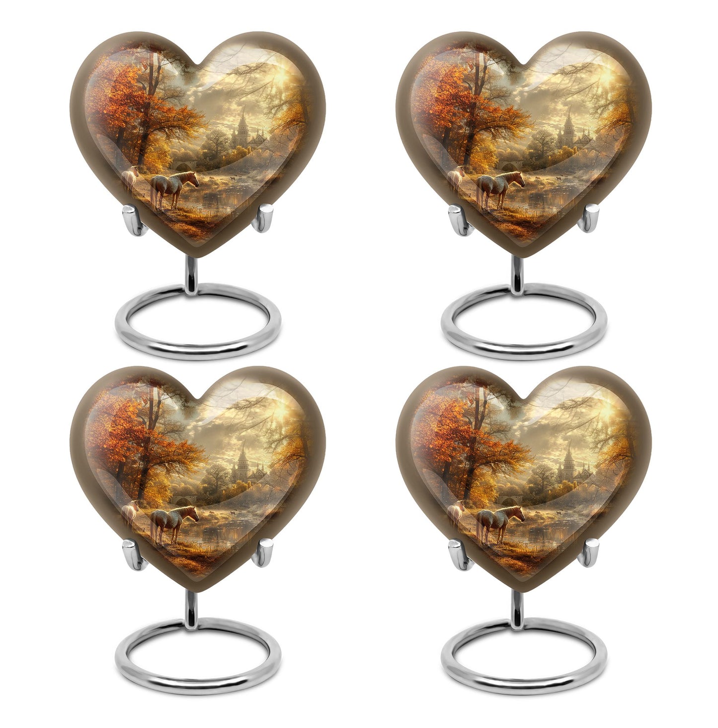 Heart Shape  Keepsake Urn Pack of 4