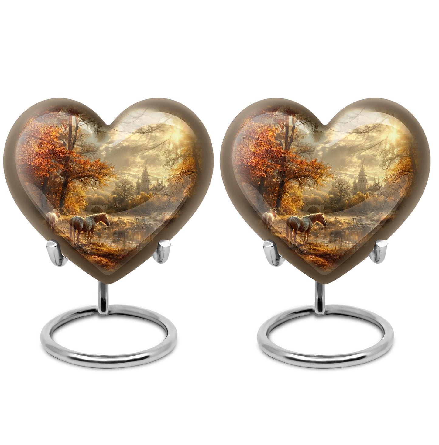 Heart Shape  Keepsake Urn Pack of 2