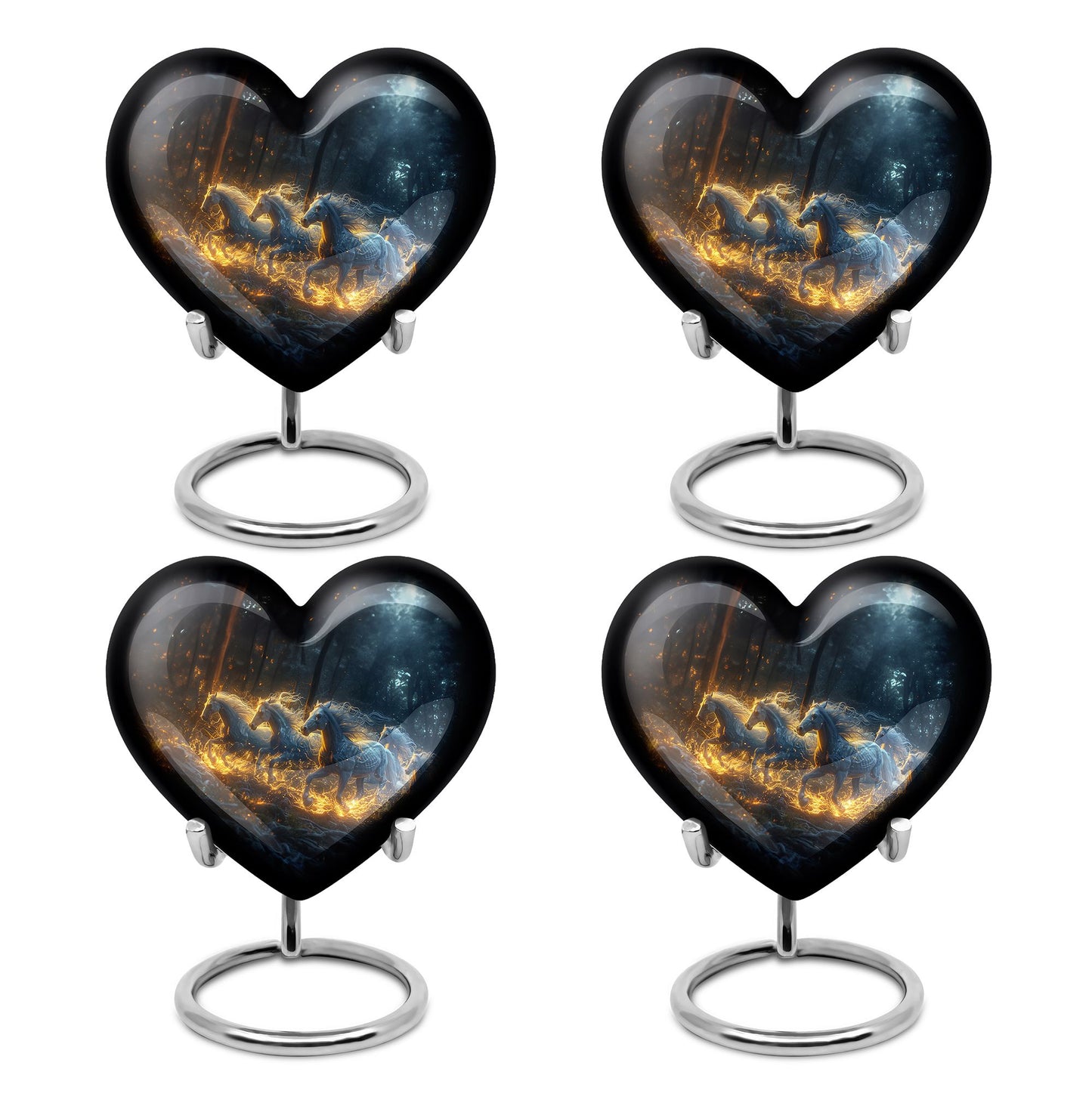 Heart Shape  Keepsake Urn Pack of 4