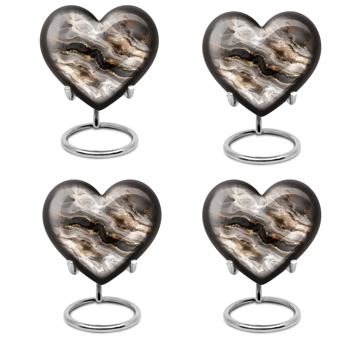 Heart Shape  Keepsake Urn Pack of 4