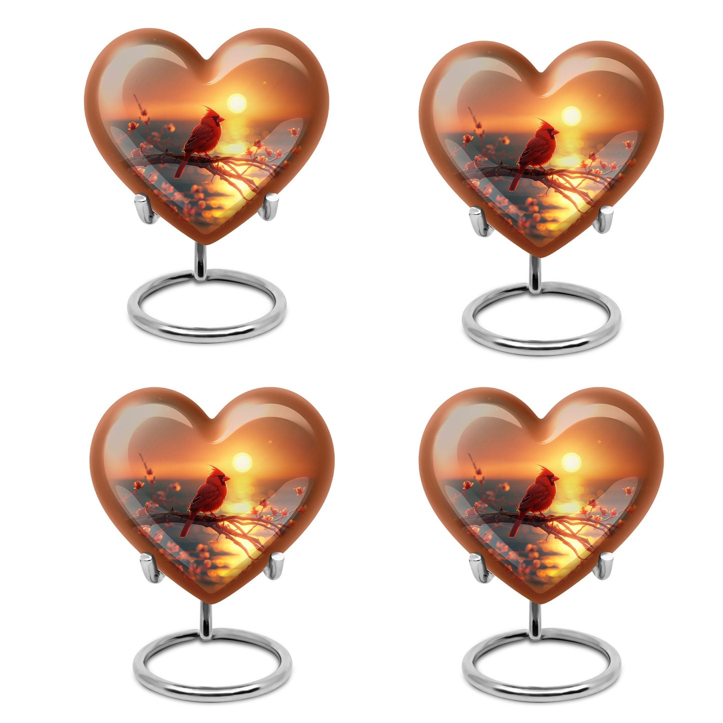 Heart Shape  Keepsake Urn Pack of 4