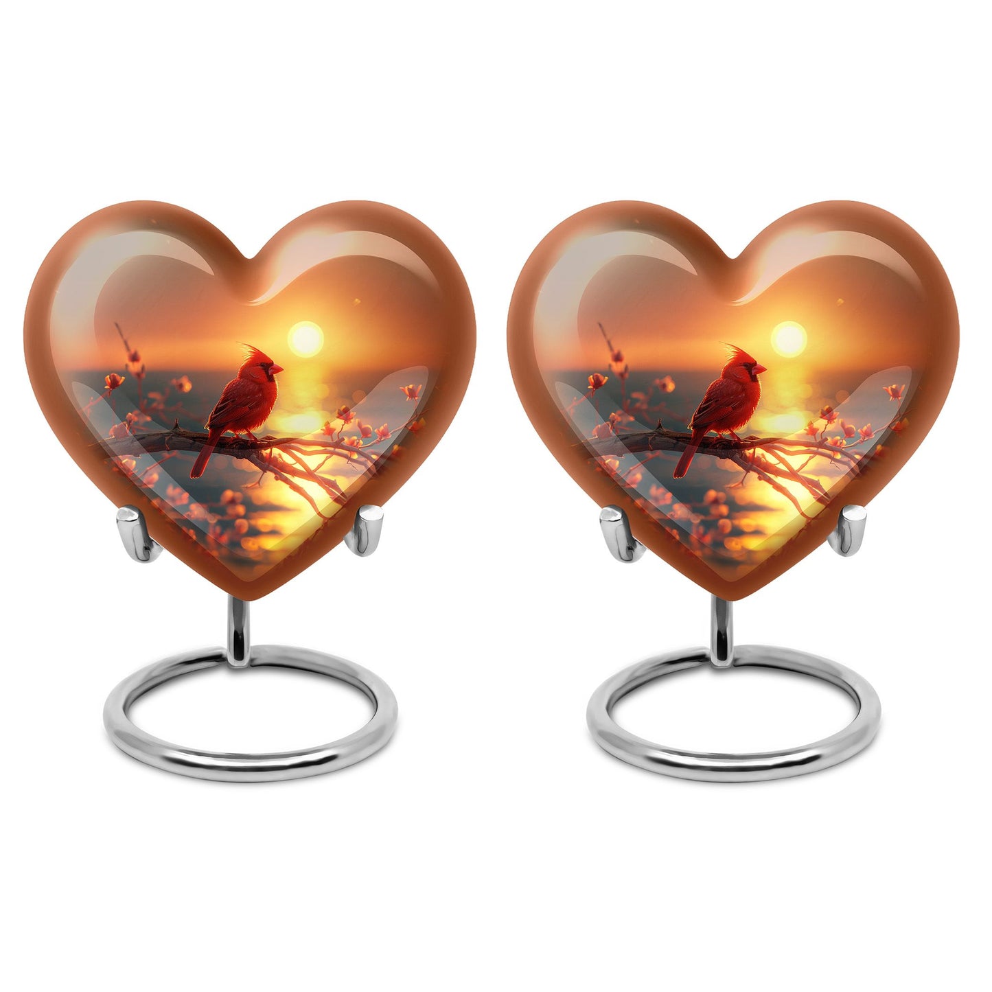 Heart Shape  Keepsake Urn Pack of 2