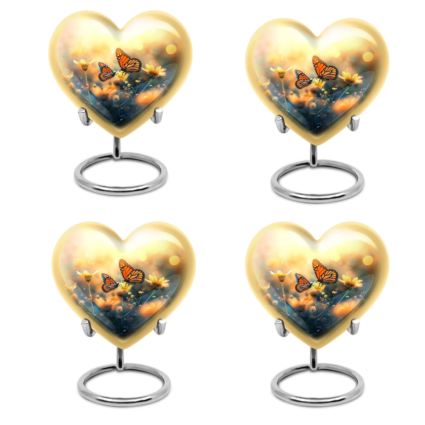 Heart Shape  Keepsake Urn Pack of 4