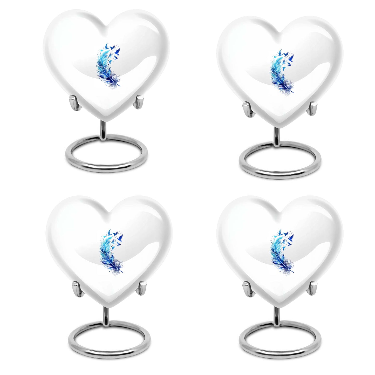 Heart Shape  Keepsake Urn Pack of 4