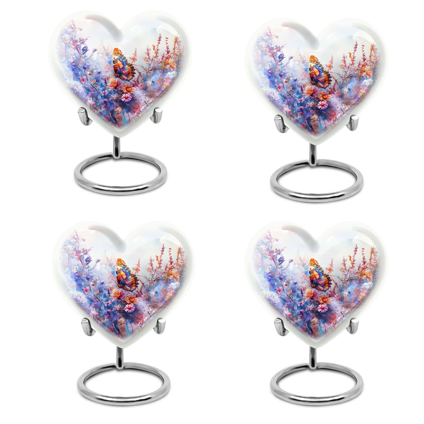 Heart Shape  Keepsake Urn Pack of 4