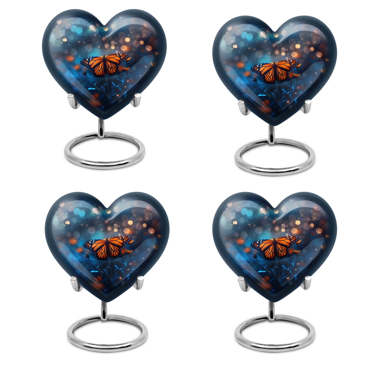 Heart Shape  Keepsake Urn Pack of 4