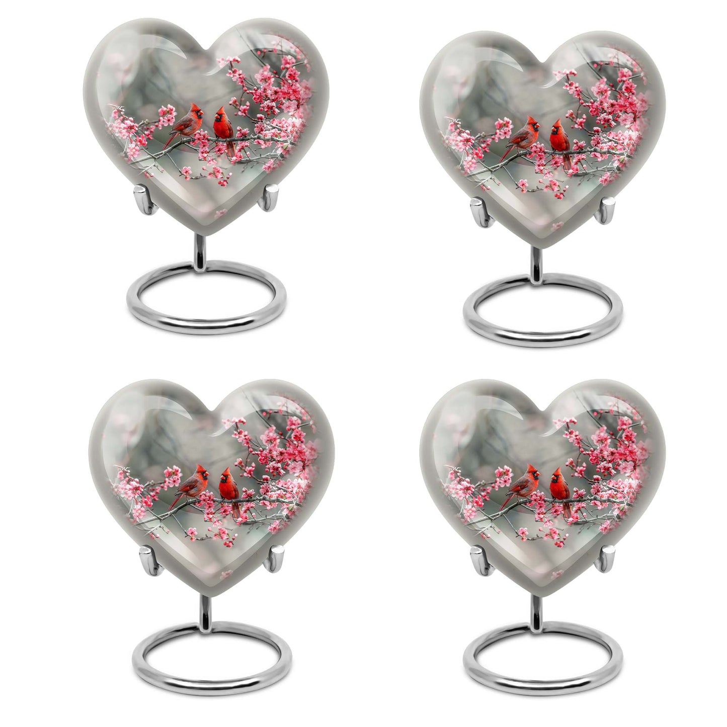 Heart Shape  Keepsake Urn Pack of 4