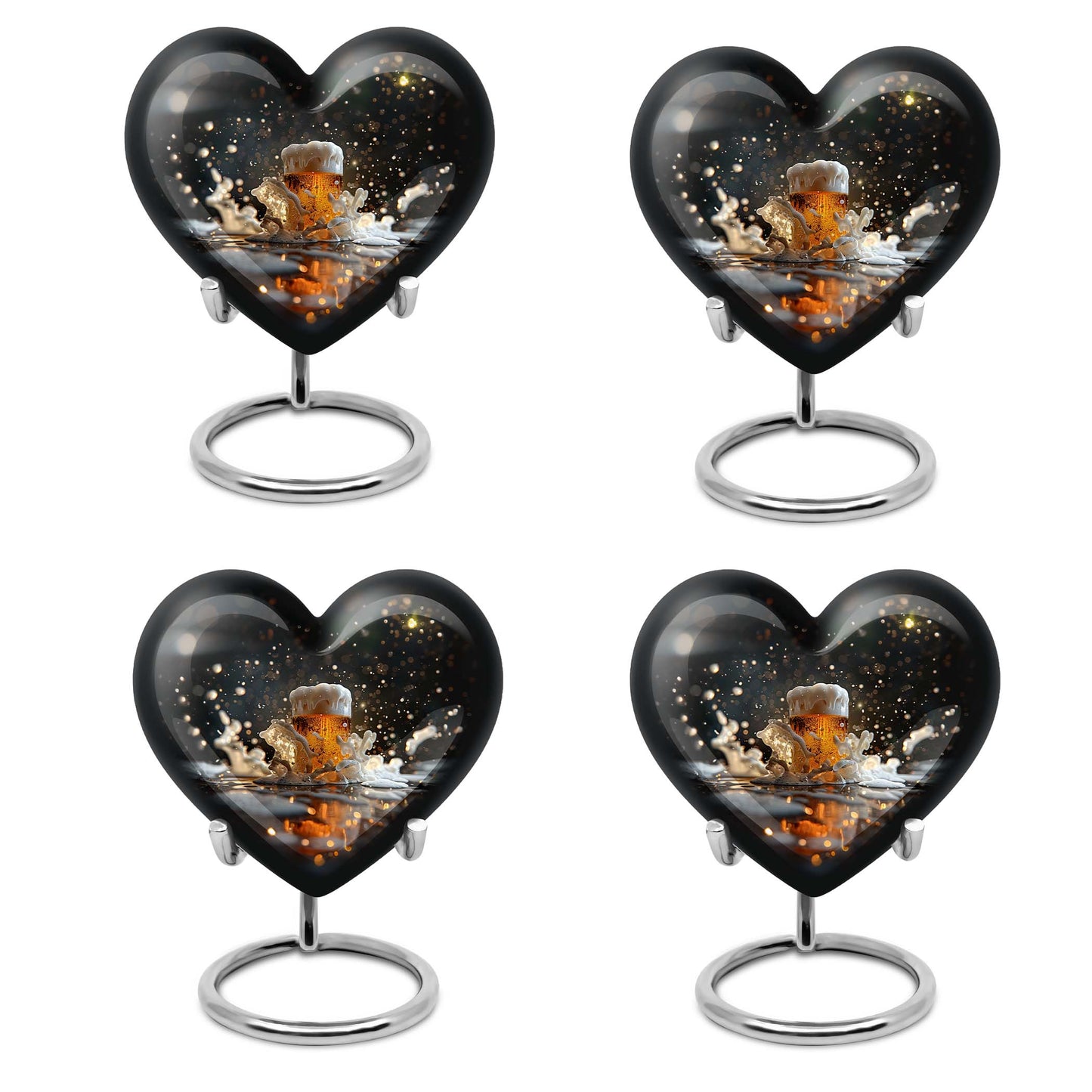 Heart Shape  Keepsake Urn Pack of 4