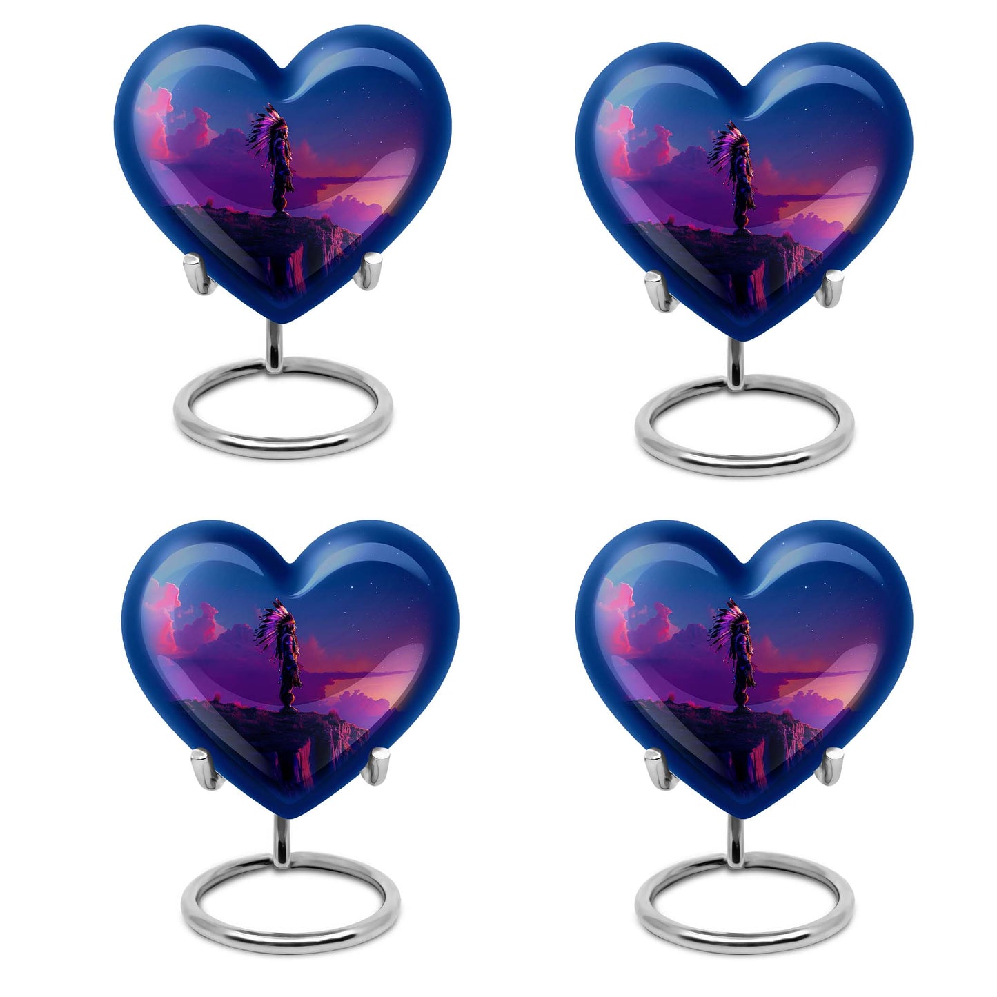 Heart Shape  Keepsake Urn Pack of 4