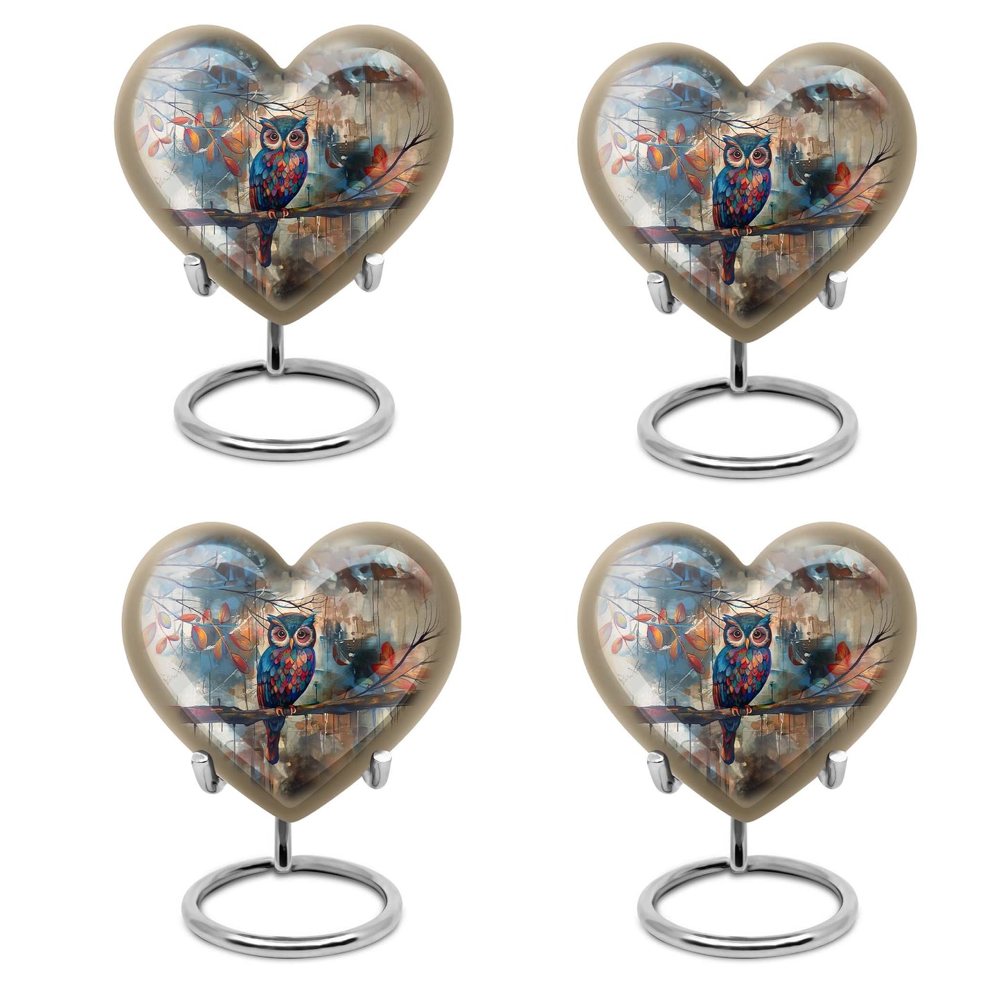 Heart Shape  Keepsake Urn Pack of 4