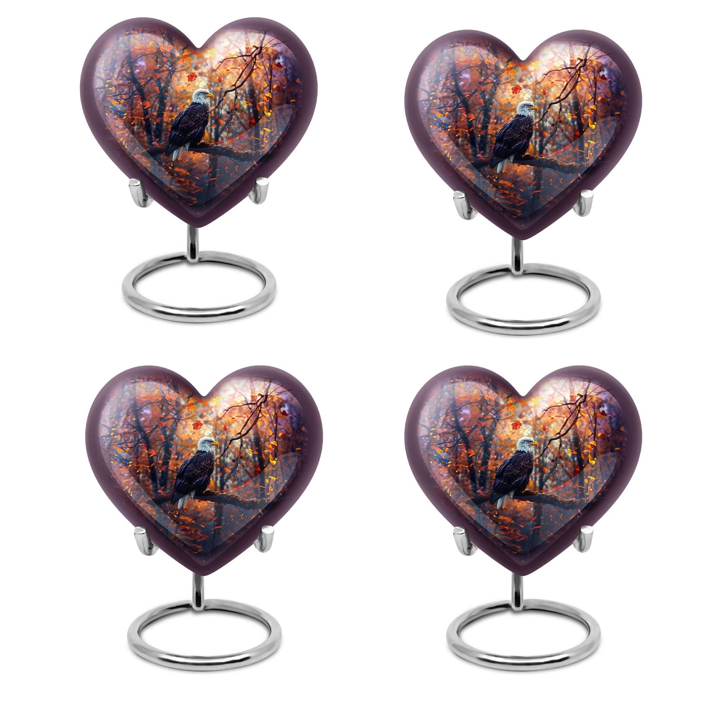 Heart Shape  Keepsake Urn Pack of 4