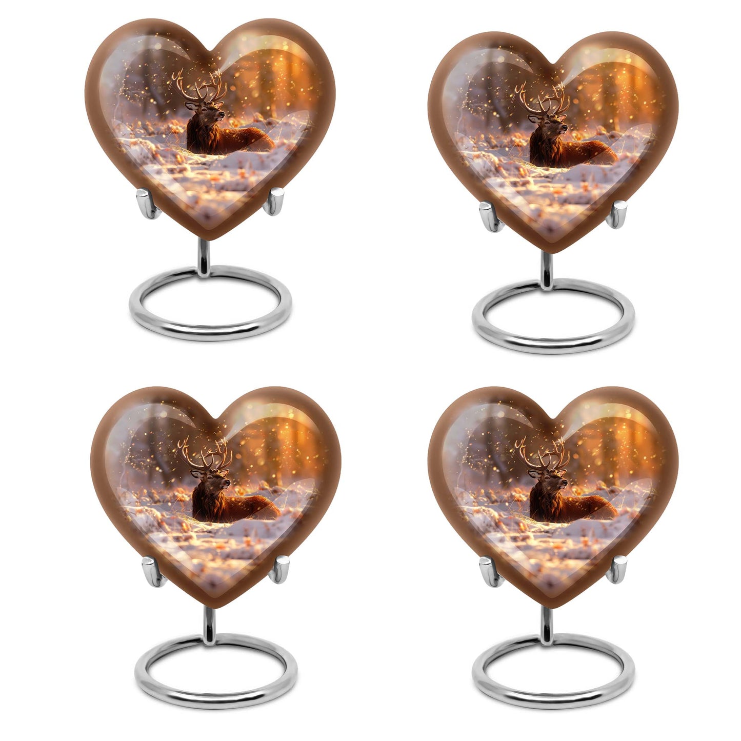 Heart Shape  Keepsake Urn Pack of 4