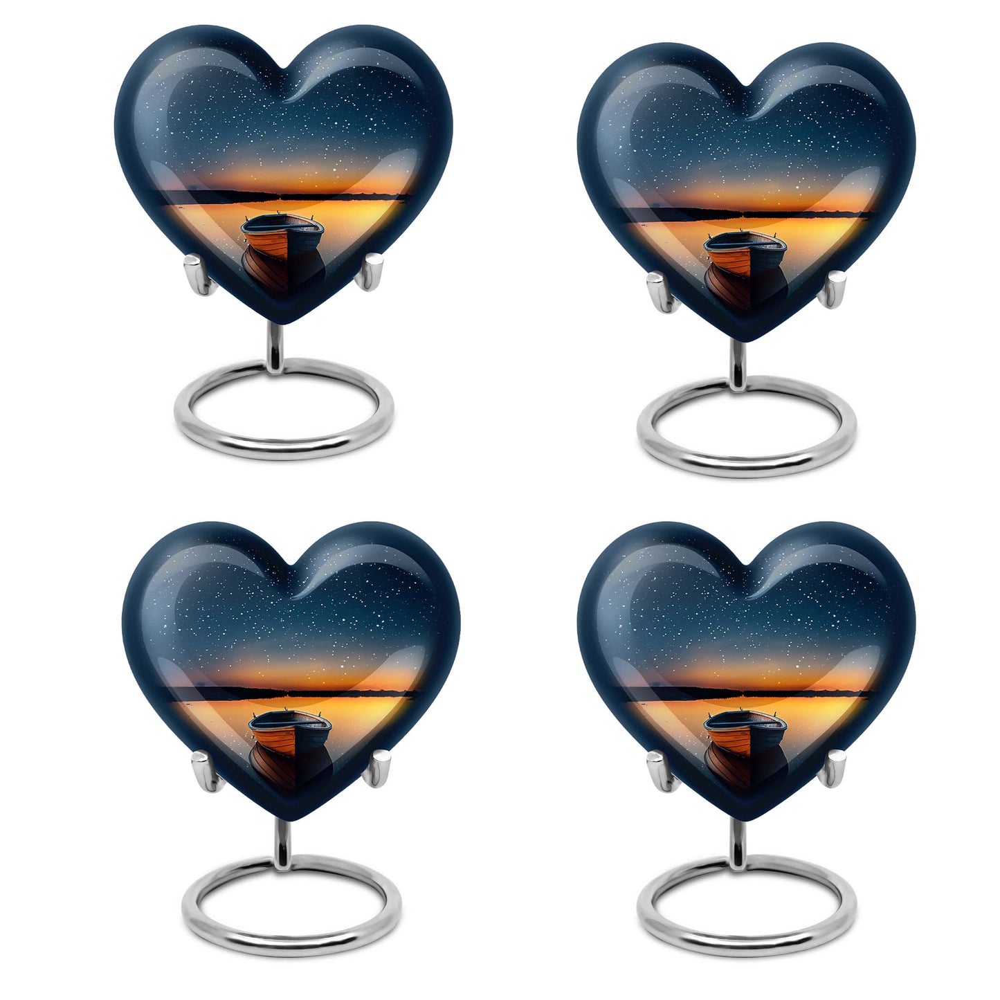 Heart Shape  Keepsake Urn Pack of 4