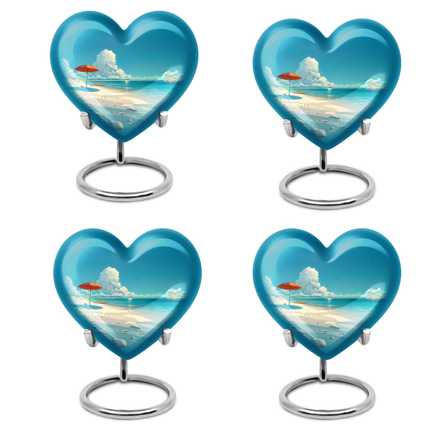 Heart Shape  Keepsake Urn Pack of 4