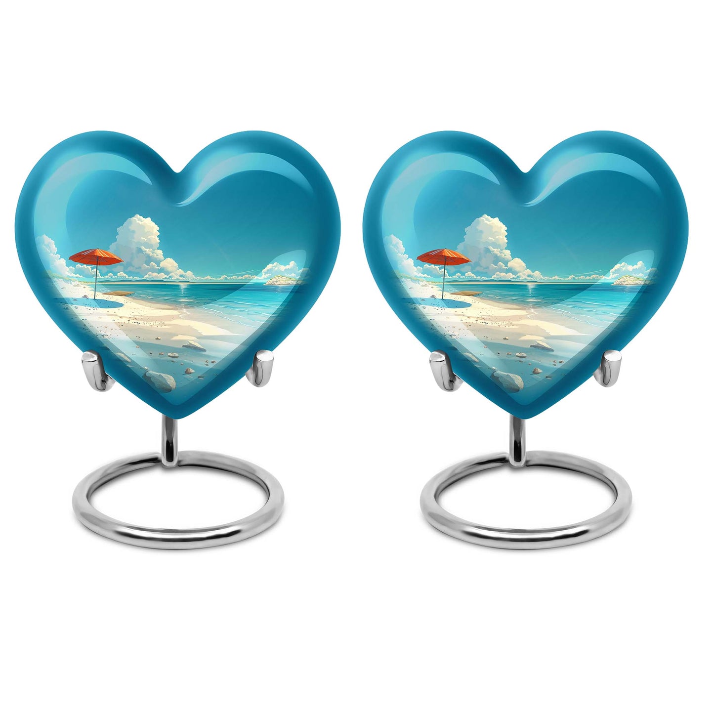 Heart Shape  Keepsake Urn Pack of 2