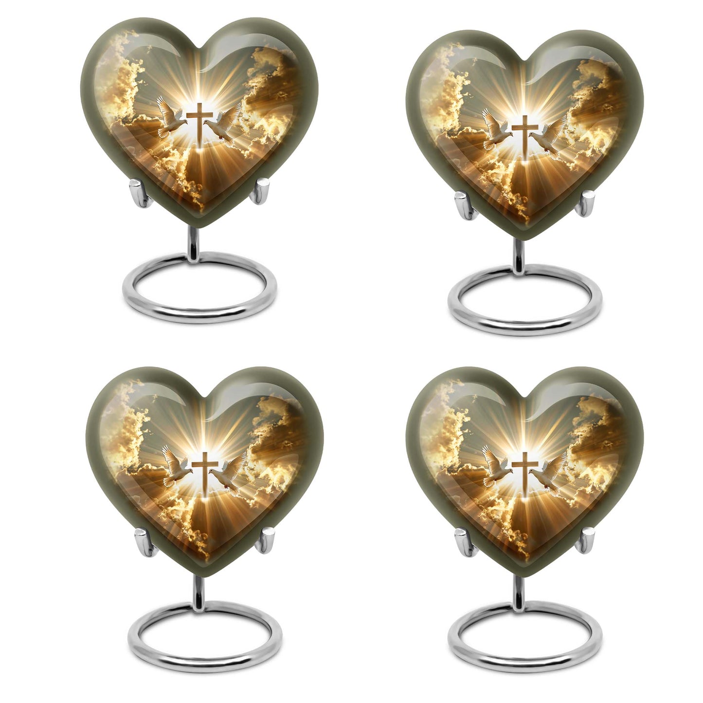 Heart Shape  Keepsake Urn Pack of 4