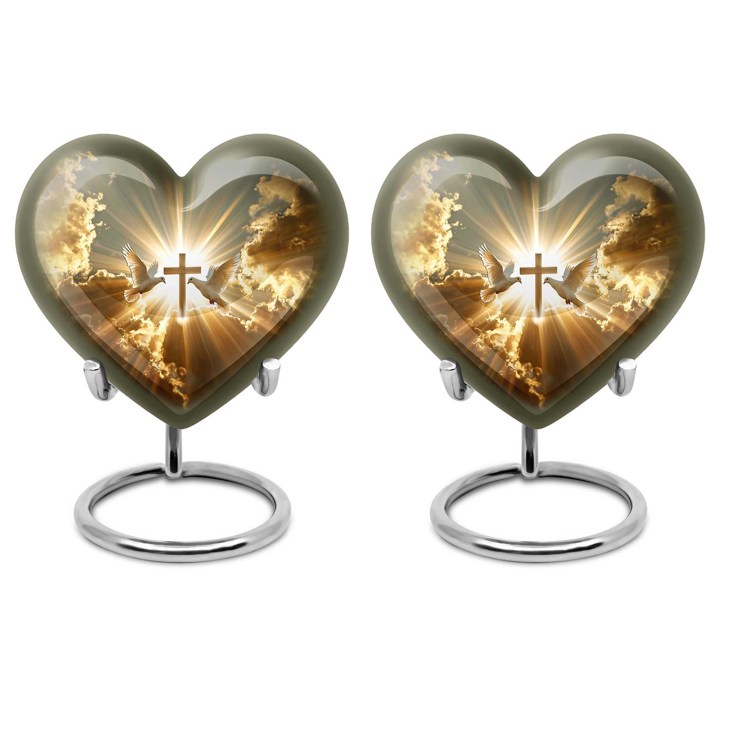 Heart Shape  Keepsake Urn Pack of 2